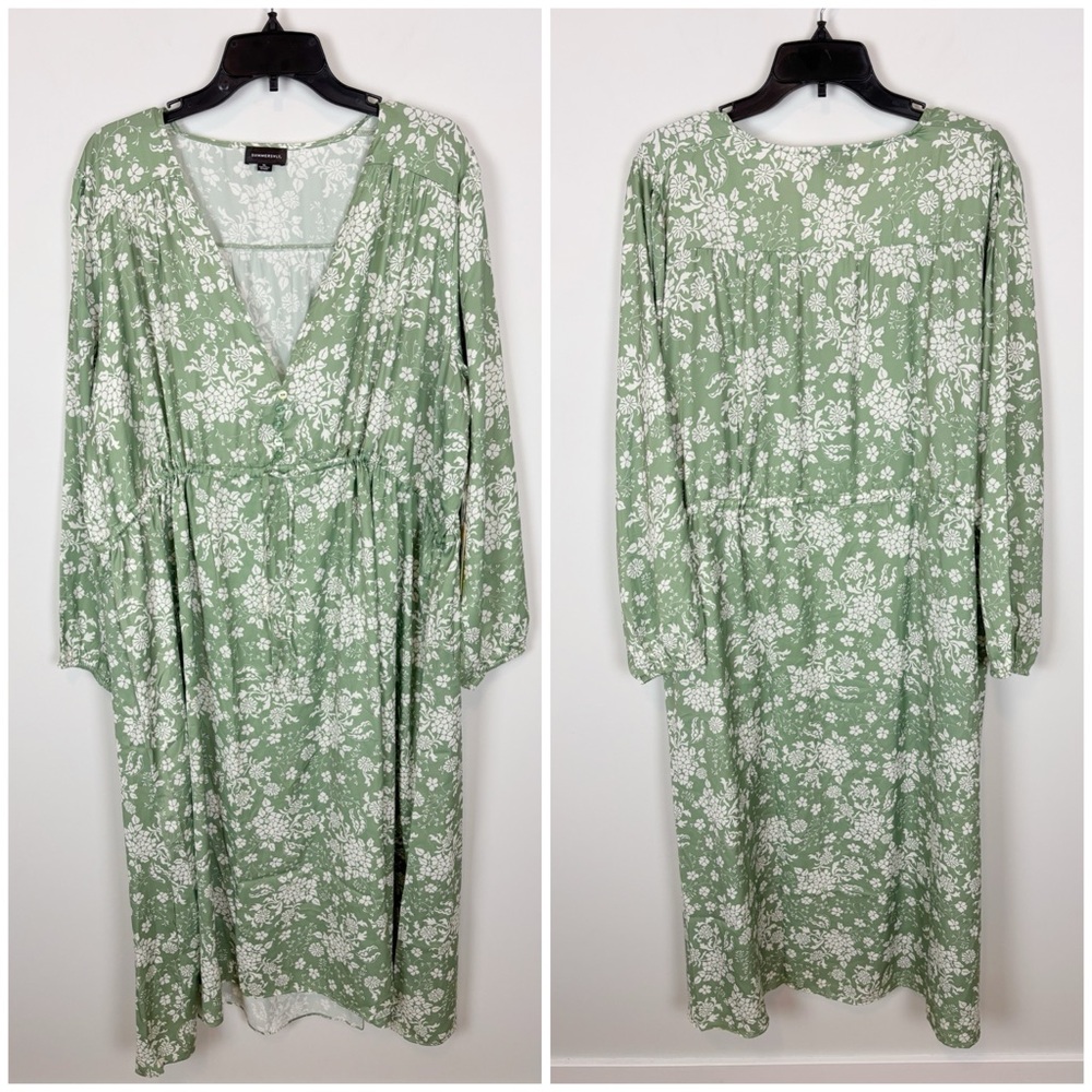 Summersalt The Cinched Waist Caftan Dress in Vintage Floral Size XL - Picture 2 of 11